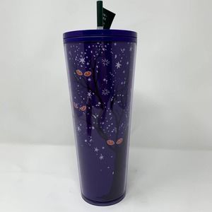 Starbucks New Halloween 2022 Cat Eyes Glow‎ in the Dark Venti Tumbler 24oz